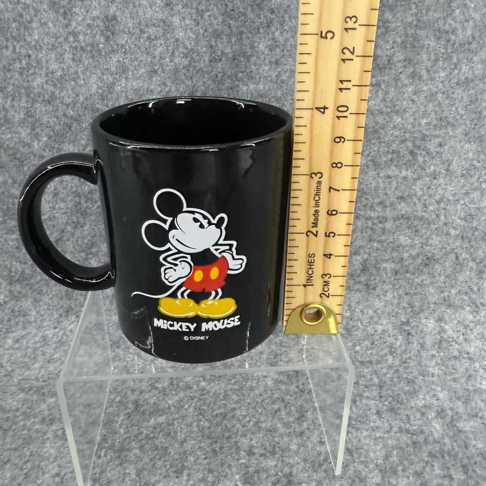 Disney Mickey Mouse Ceramic Coffee Tea Mug Cup Signature‎ Black Background - Picture 7 of 7